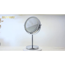 jiangmen hands free metal golden beauty double magnifying makeup mirror